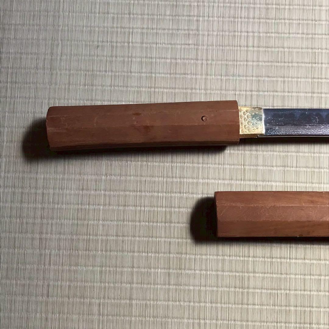 Js5 赤樫 木刀 模造刀 2本セット 脇差　白鞘 昭和レトロ