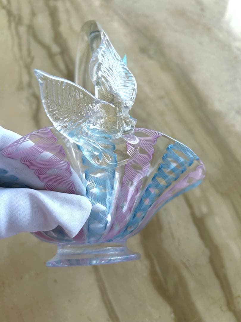 MURANO BALLARINイタリアヴェネチアンガラスレース バラリン工房新品