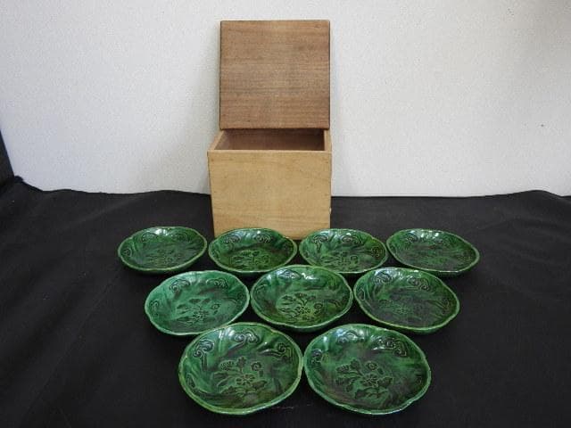 奏焼　小皿　9客　保存箱　ＭＡ639