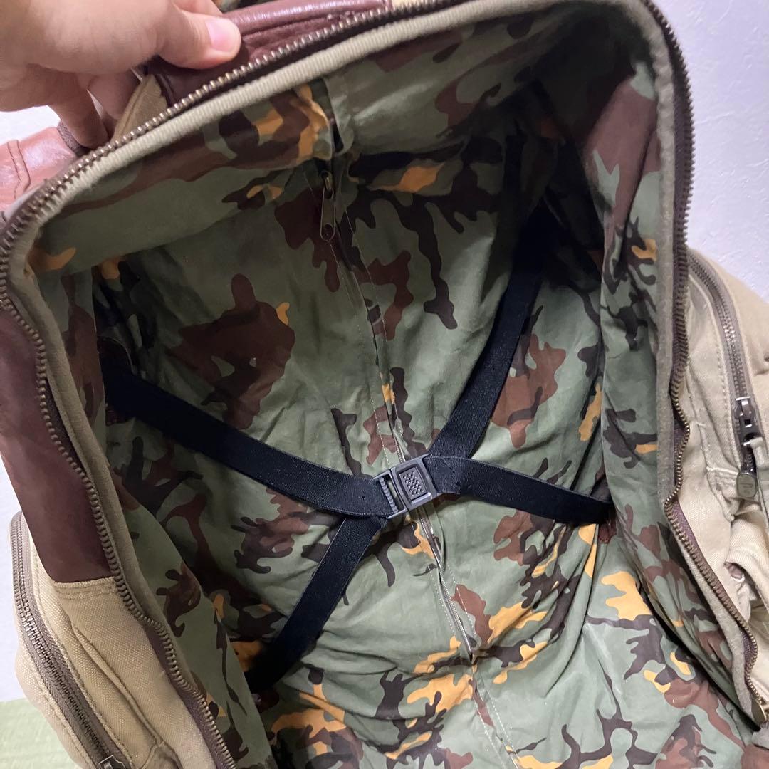 H*E様 【極希少】DIESEL キャリーバッグ レザー 迷彩 ミリタリー