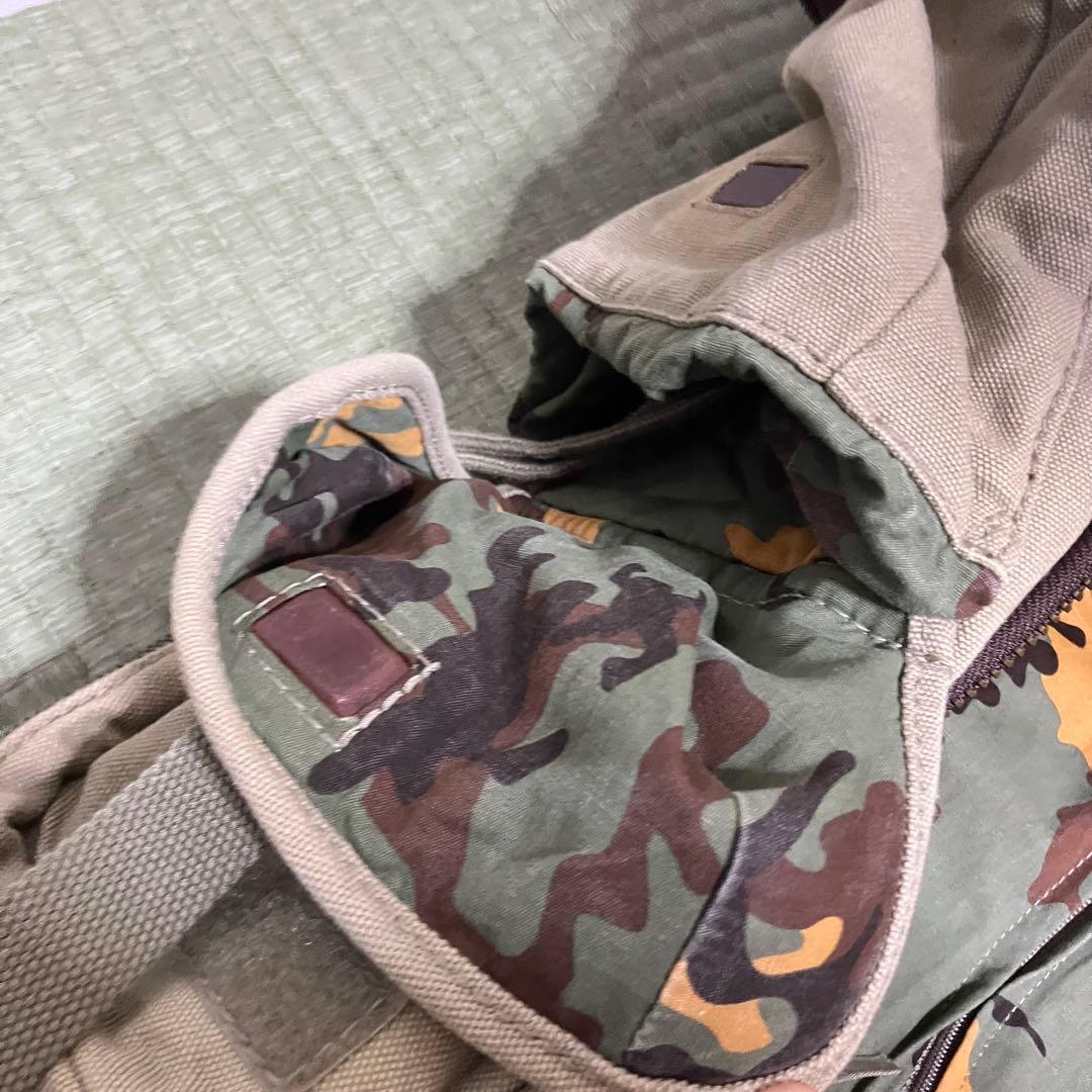 H*E様 【極希少】DIESEL キャリーバッグ レザー 迷彩 ミリタリー