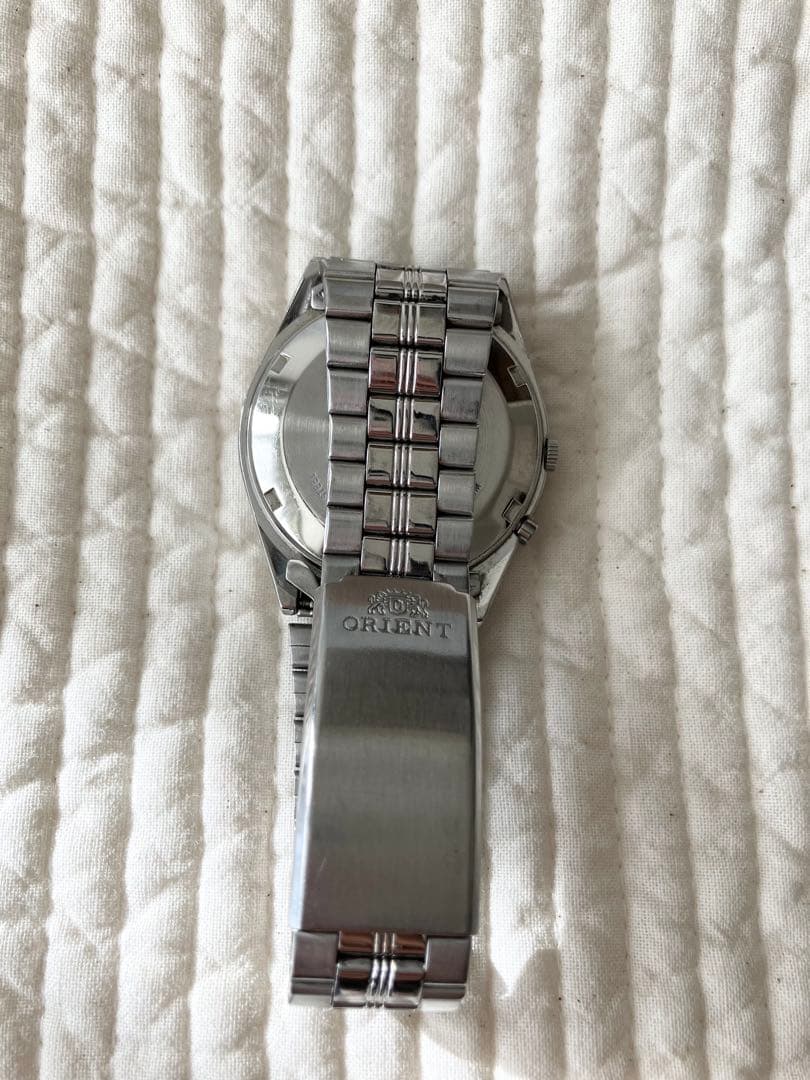 ORIENT 自動巻腕時計 アナログ ステンレス ブルー シルバー