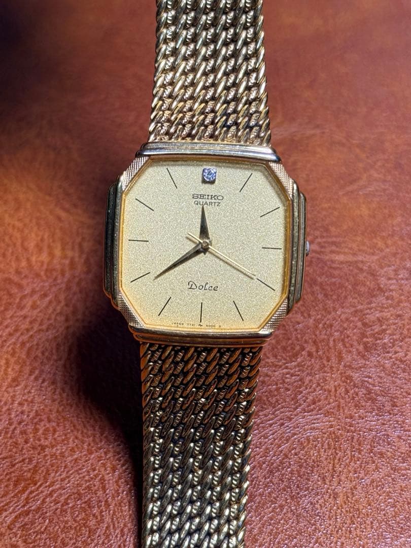 A130希少 稼動品 SEIKO DOLCE スクエア型　80年代ヴィンテージ