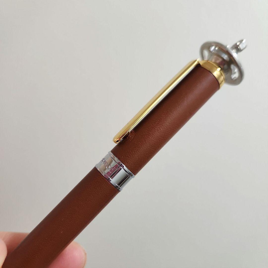 vivienne westwood　オーブ　ボールペン　革　ブラウンゴールド