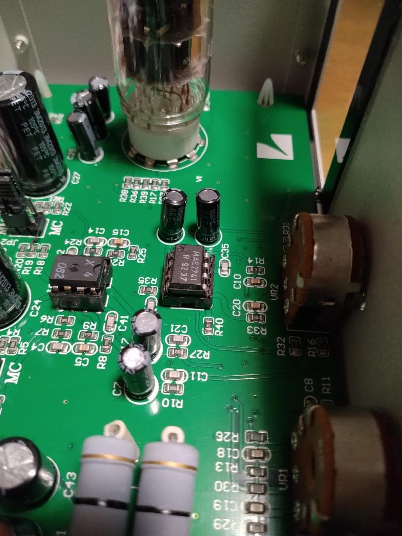 ウッドケース付/真空管フォノイコライザー/LXV-OT10/高品位オペアンプ