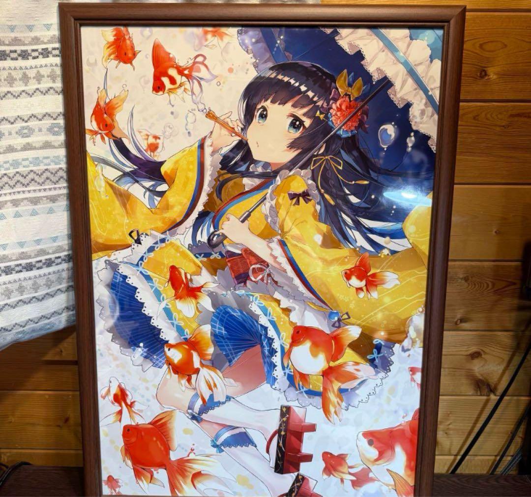 絵師100人展 06 Mika Pikazo 金魚召喚 複製原画