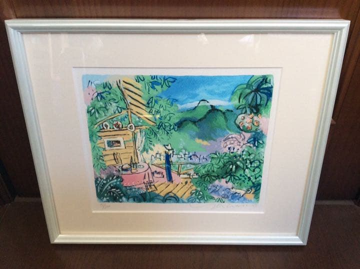 人気シルクスクリーン版画★平野 琳人「ログハウスブランチ」〜直筆サイン