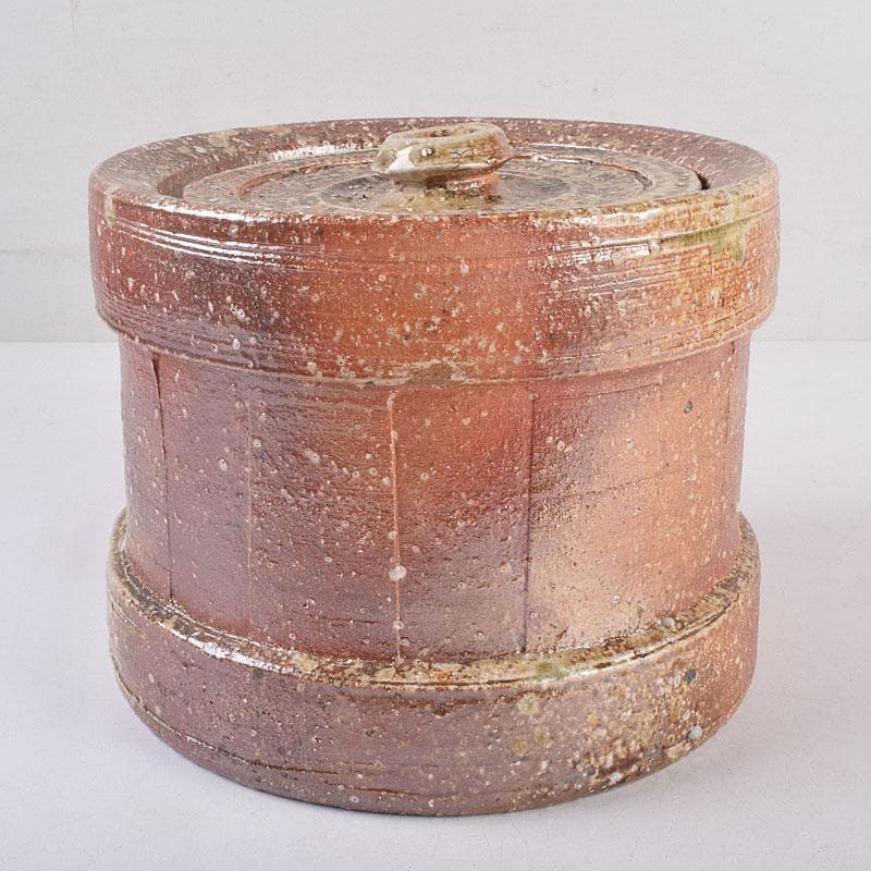 茶道具　古来窯　四世　上田直方作　水指　堀内宗完(兼中斎)極め箱　M　R8885