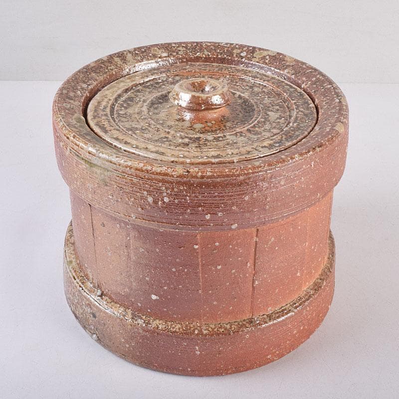 茶道具　古来窯　四世　上田直方作　水指　堀内宗完(兼中斎)極め箱　M　R8885