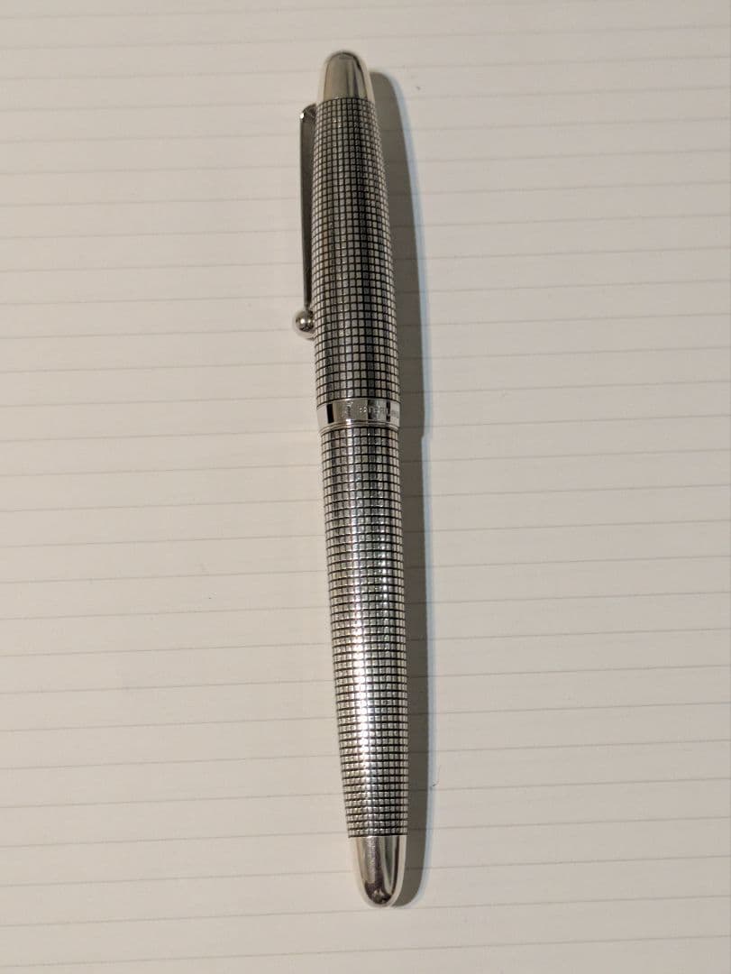 パイロット　シルバーン　万年筆　格子　中字