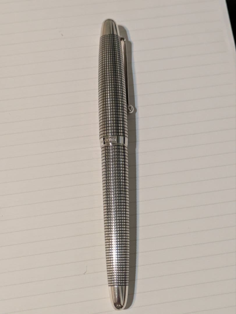 パイロット　シルバーン　万年筆　格子　中字