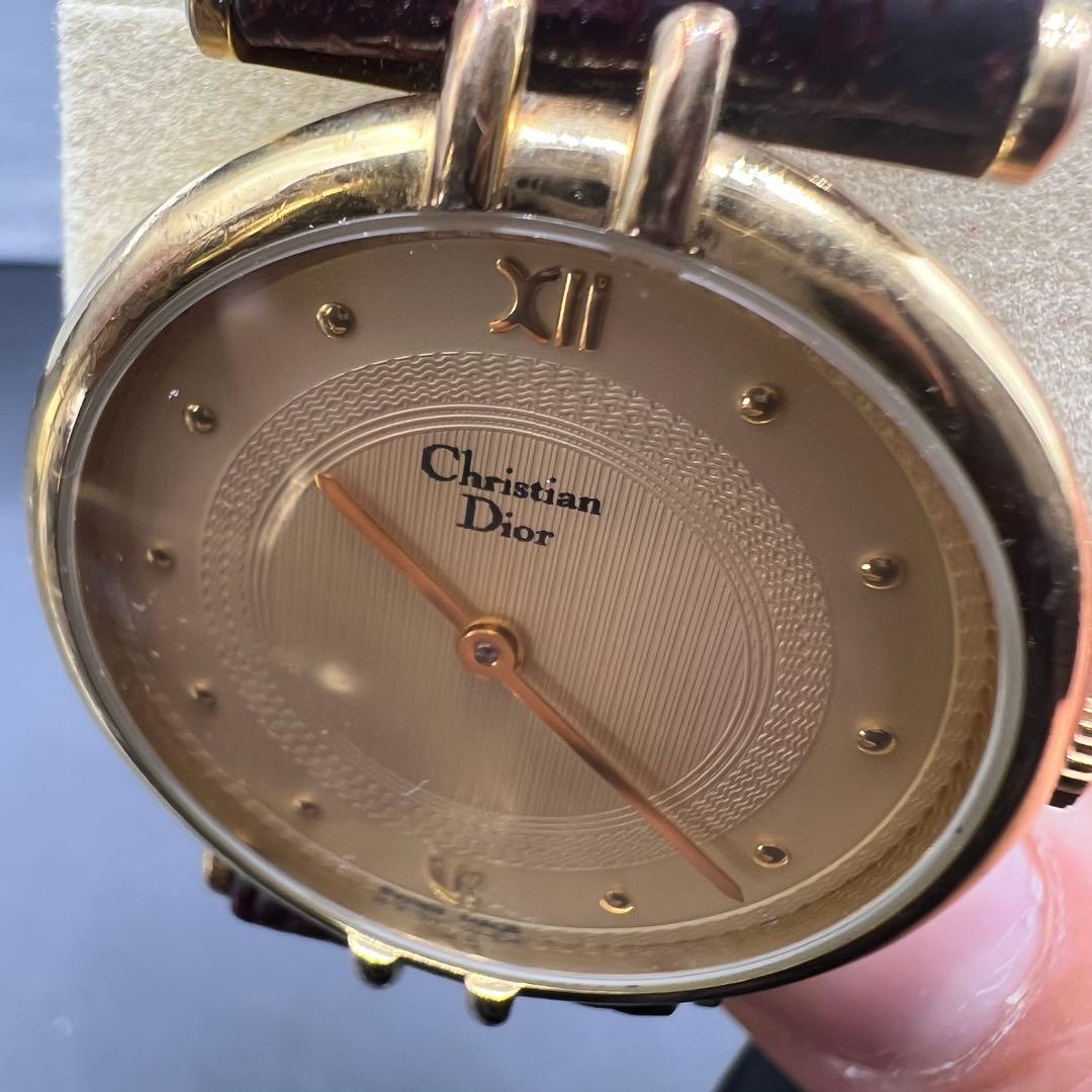 【稼働品】Christian Dior 腕時計 ゴールド文字盤