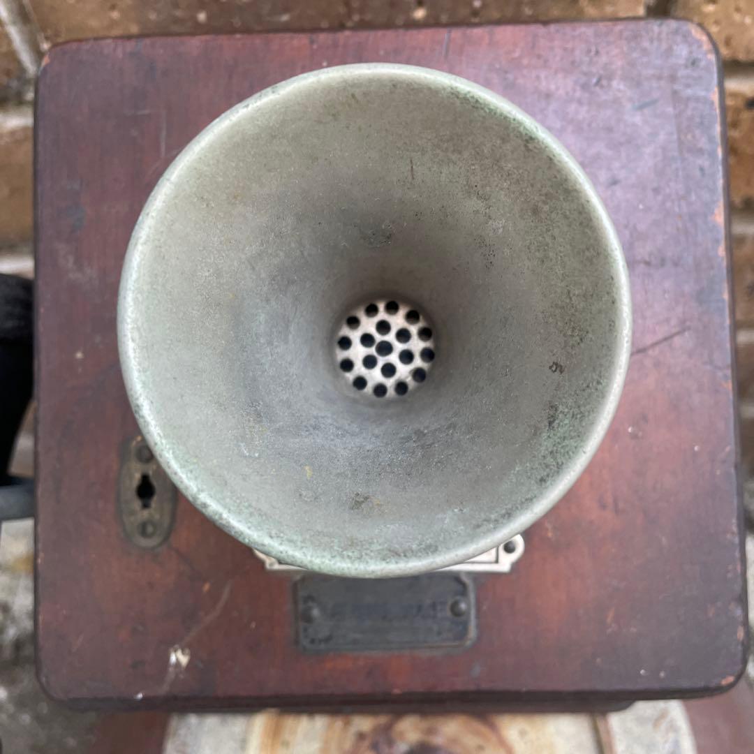 B 国鉄廃品 鉄道廃品 デルビル磁石式壁掛電話機　レトロ壁掛け電話機　国鉄電話機