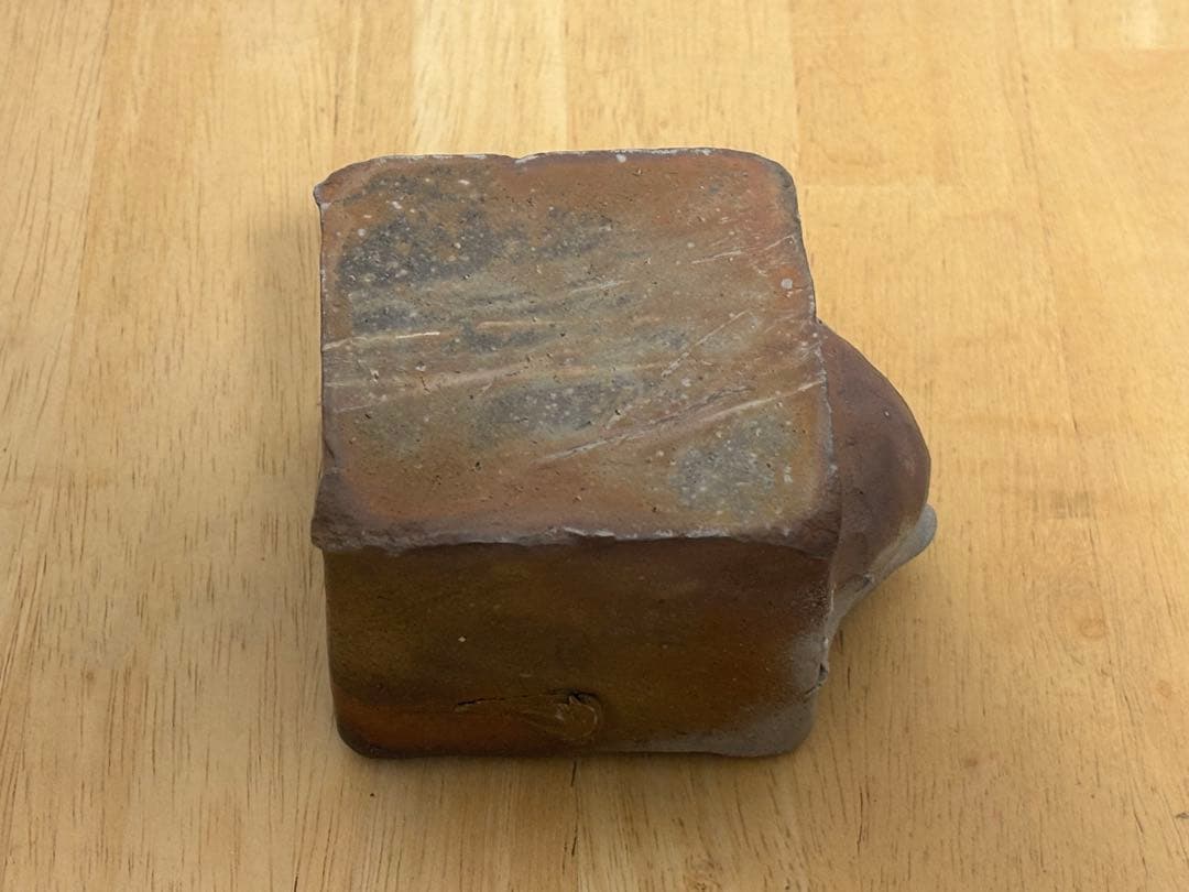 77.備前焼 宝瓶 登り窯 龍 りゅう 4角 手びねり 急須