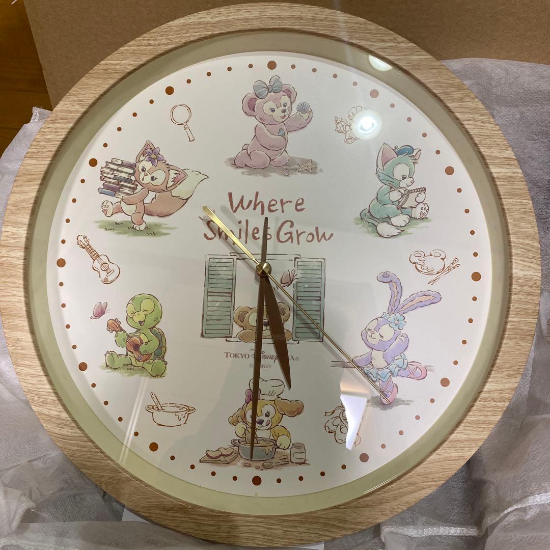 ダッフィ&フレンズWhere Smiles Grow 掛時計　新品