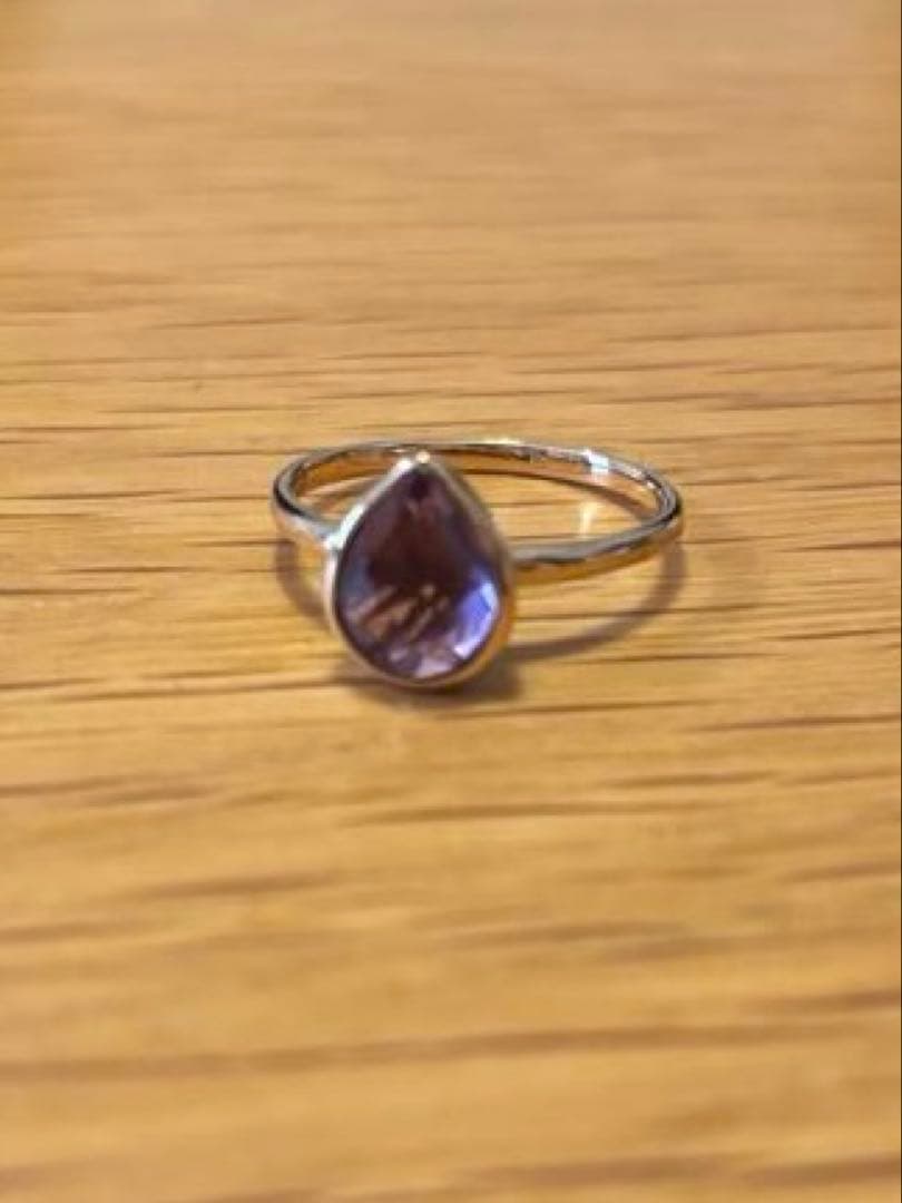 【菜の花】TAKANOリング　K18ピンクゴールド　アメジスト　12.5号
