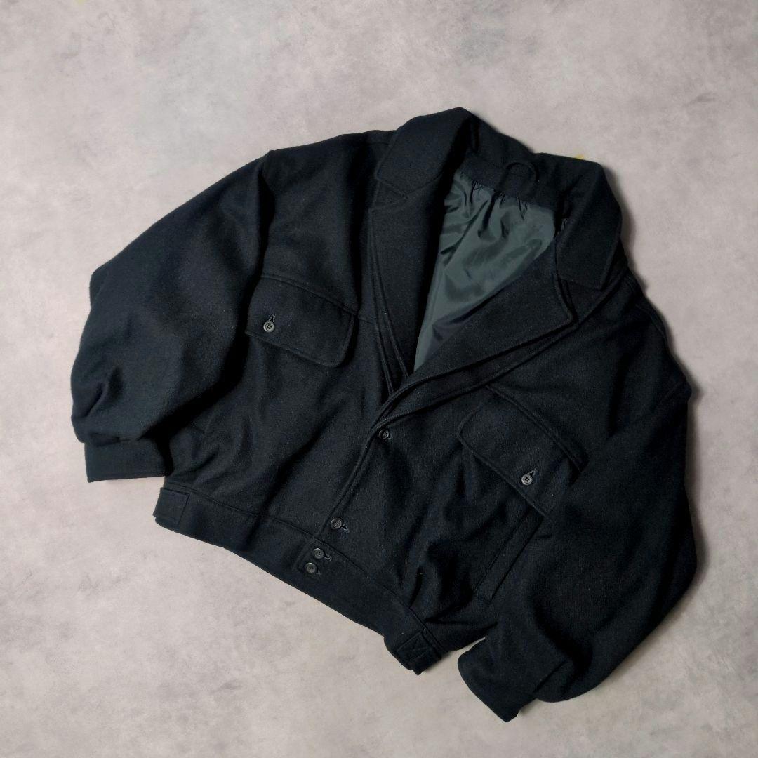 ジャケット・アウター 90s unknown Black Wool Bomber Jacket