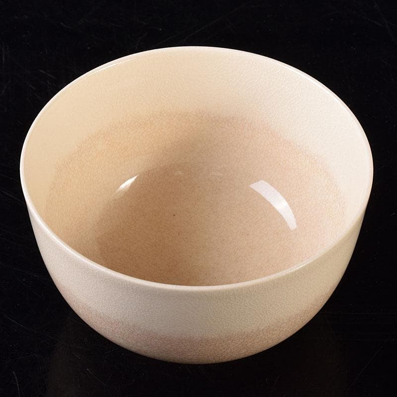 茶道具　京焼　伊東陶山造　色絵　藤模様　茶碗　共布共箱　V　R8118