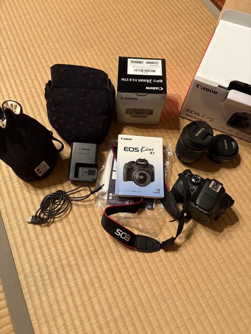 Canon EOS Kiss X7 デジタル一眼レフ2レンズセット、