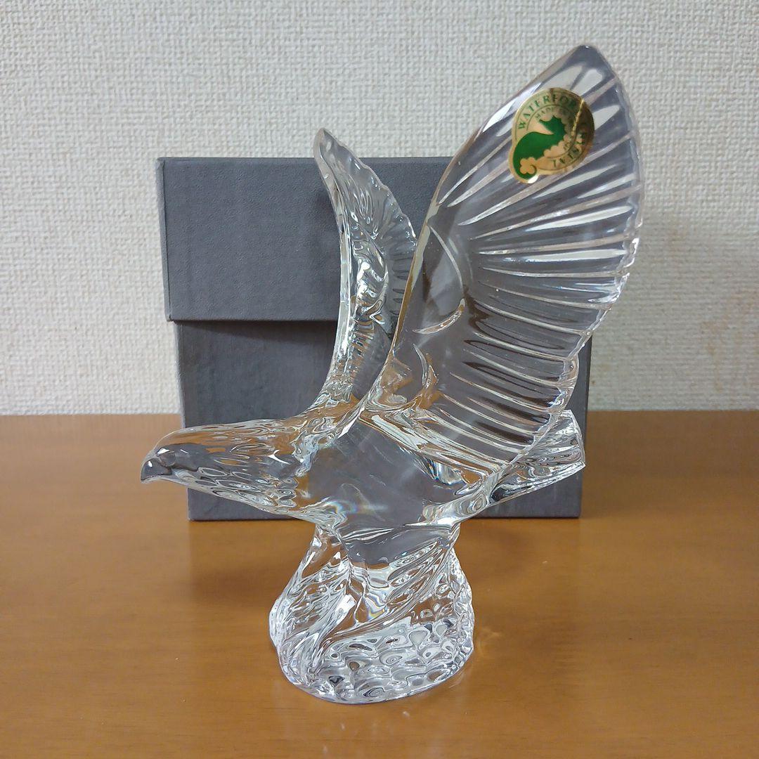  CRYSTAL クリスタル鷹の彫刻 オリジナルボックス付き