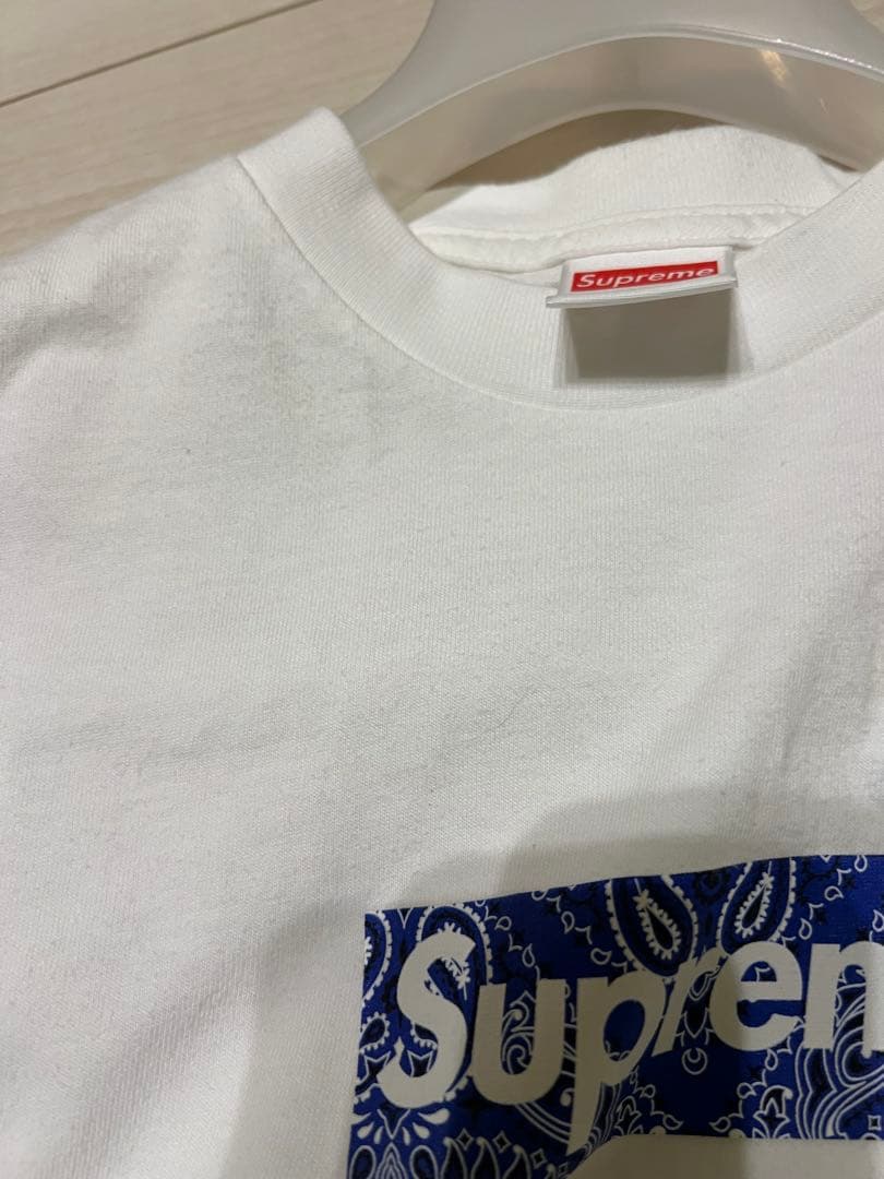 Supreme bandana box logo Tシャツ ホワイト　19aw