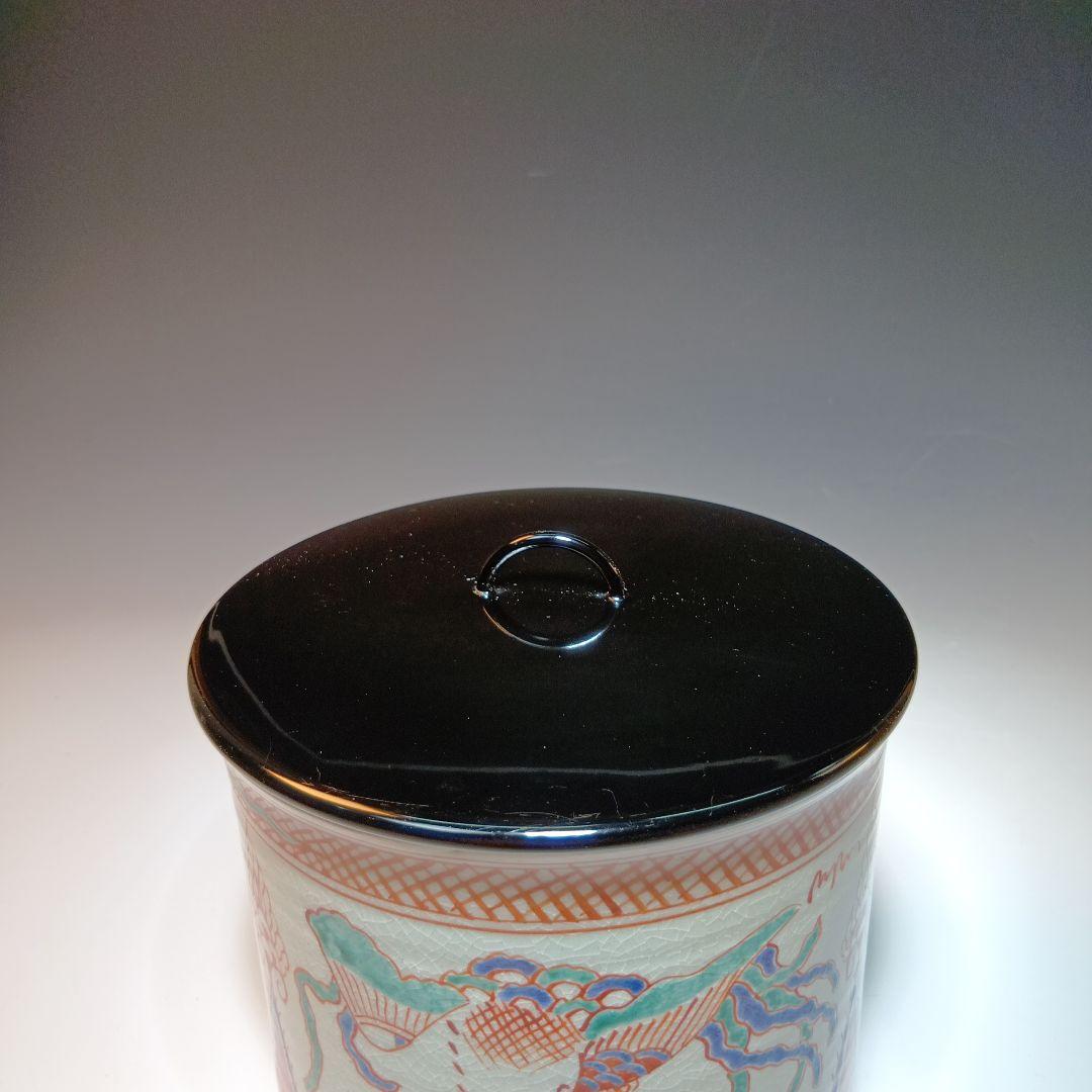 値下げ茶道具　大仙窯　赤絵鳳凰水指　共箱