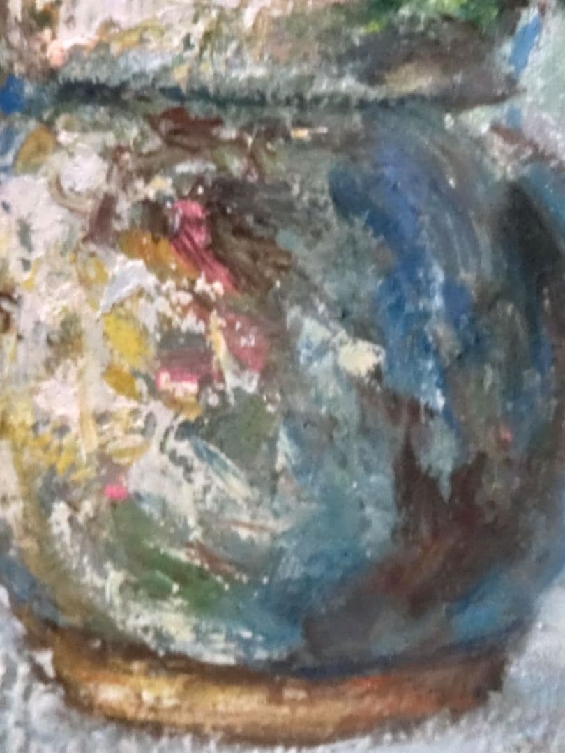 油絵　薔薇　肉筆　額装　油彩画