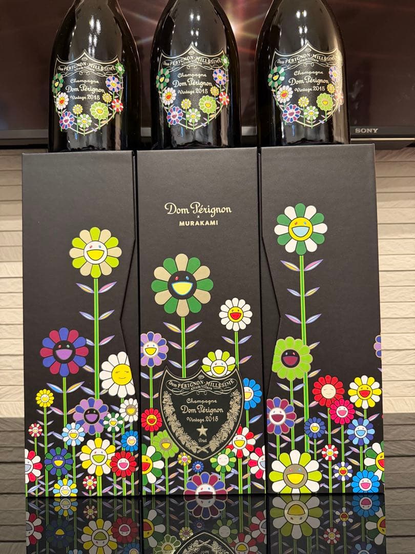 ドンペリニヨン　ヴィンテージ 村上隆 コラボ2015花柄完成BOX3本　最終価格