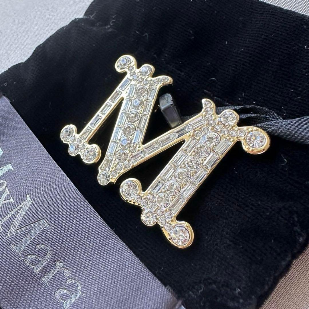 新品　マックスマーラ　クリスタルブローチ