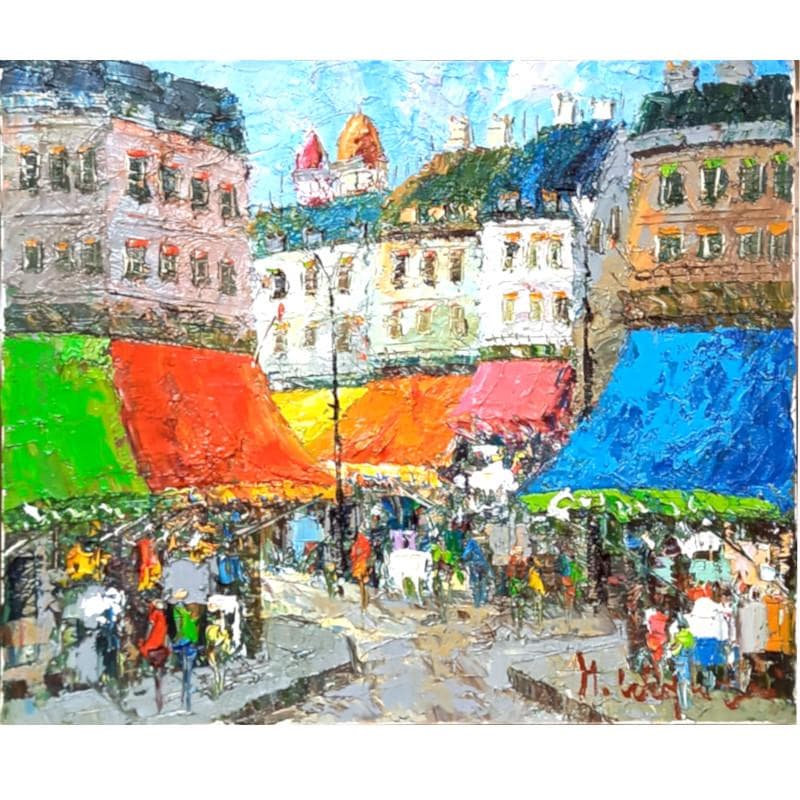 ☆渡部ひでき☆「パリの街角」油絵F８号