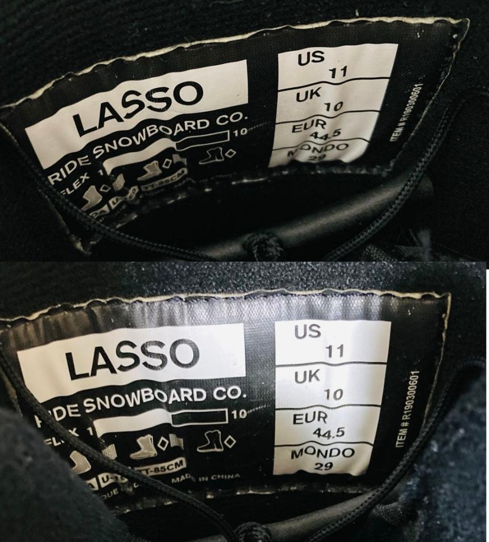 RIDE LASSO 29 cm ライド スノーボード ブーツ ダブル ボア 黒