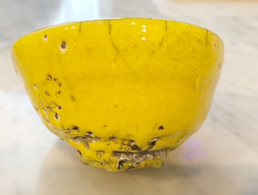 【人気・一点物】青木良太　黄卵色岩漿楽盃