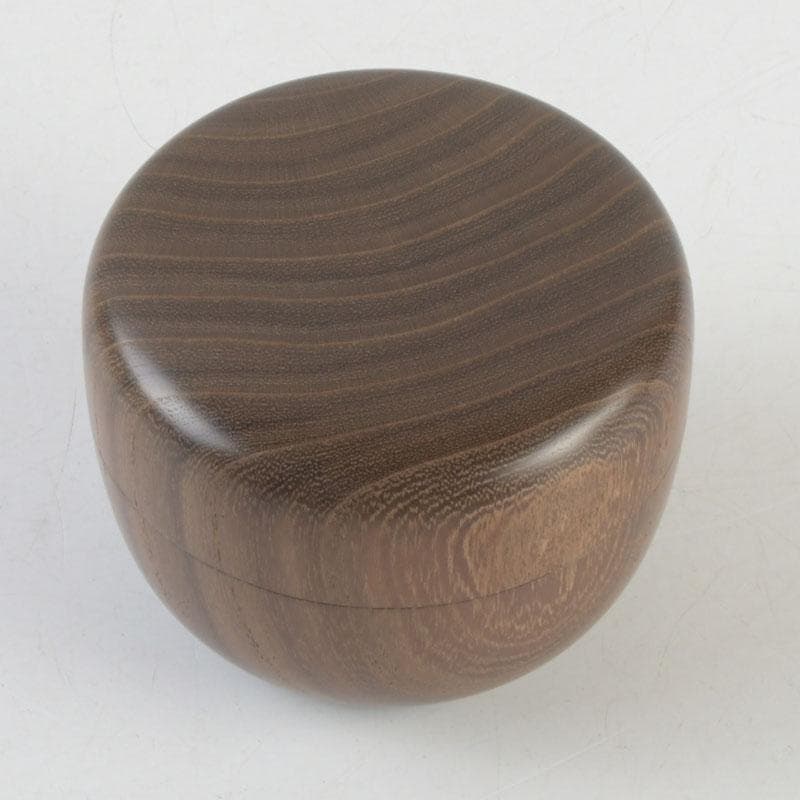 かめ　茶道具　西脇佳三作　轆轤細工　槐　平棗　共箱　V　9533