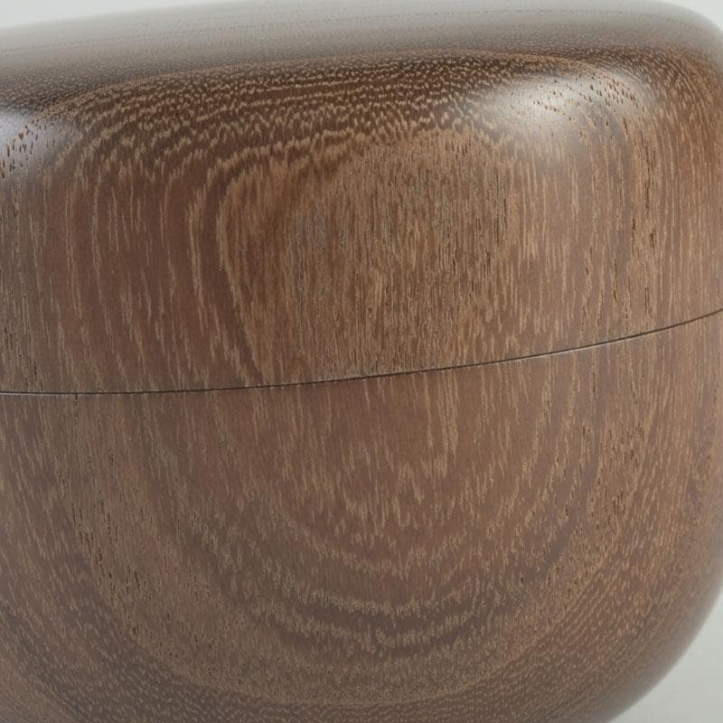 かめ　茶道具　西脇佳三作　轆轤細工　槐　平棗　共箱　V　9533