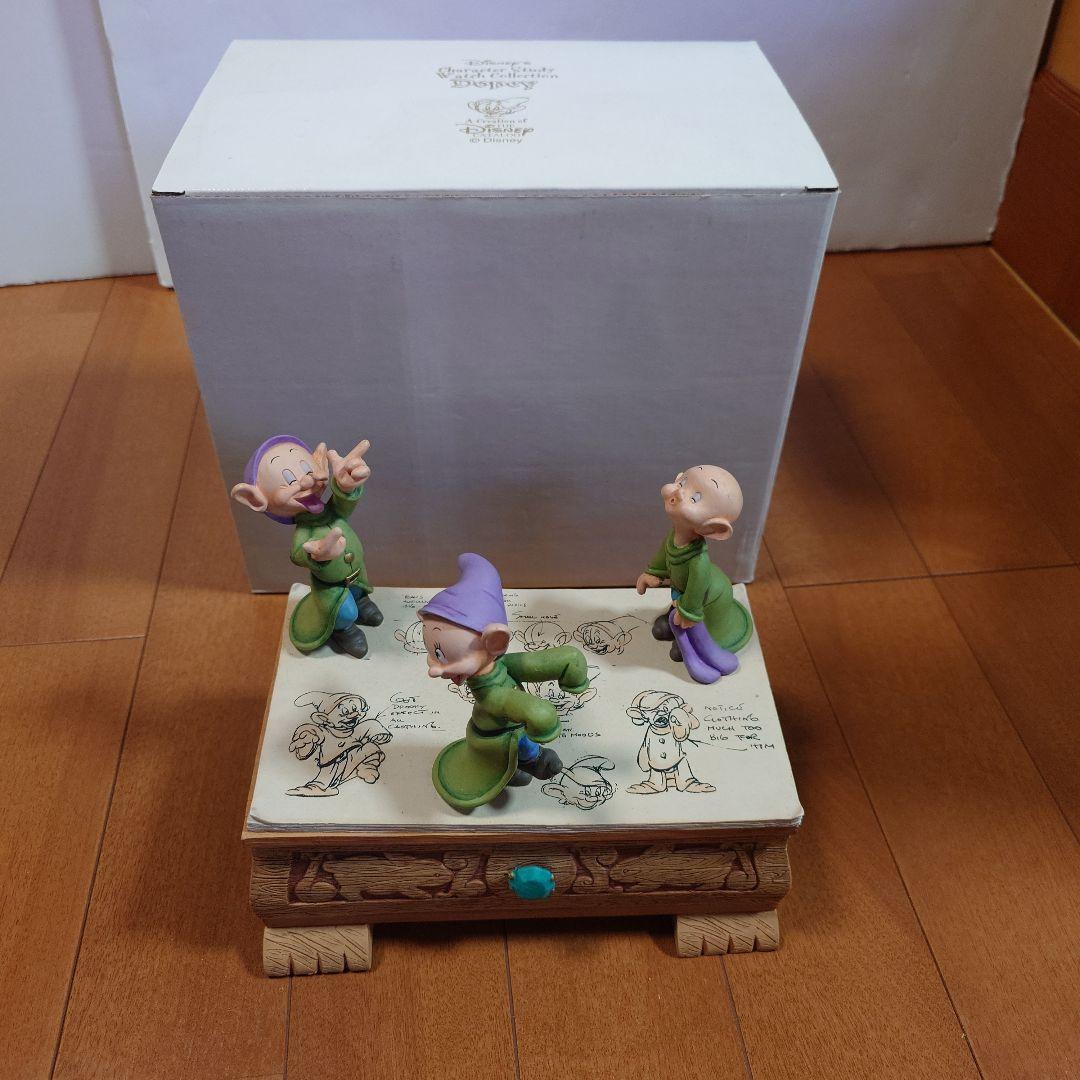 【美品】　ディズニー白雪姫の小人のフィギュア付きボックス