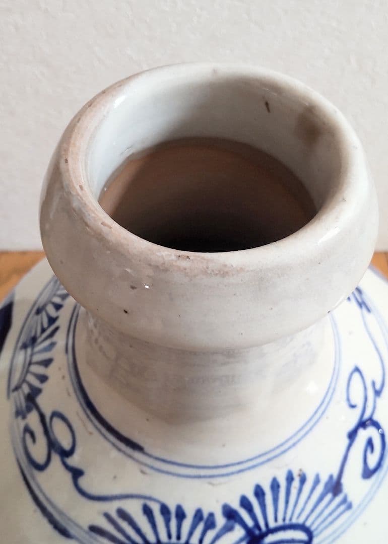 平清水焼　大徳利　山水図