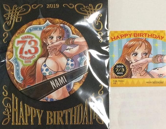 ワンピース バースデイ缶バッジ 365ステッカー ナミ　麦わら　ジャンプショップ