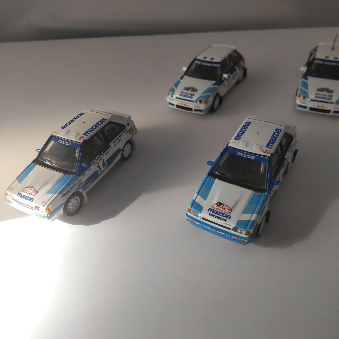 マツダ　323　4WD、GT-X　ラリーカーコレクション　7台セット