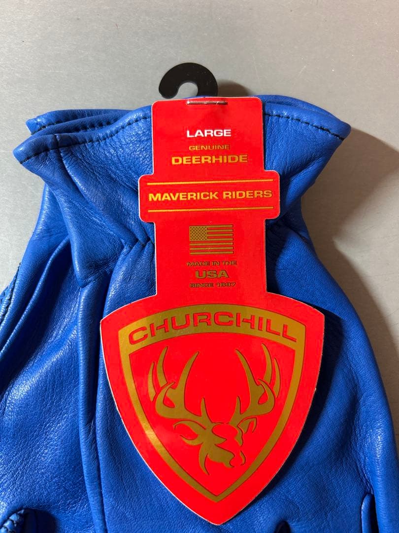 CHURCHILL MAVERICK RIDERS 手袋 青 L