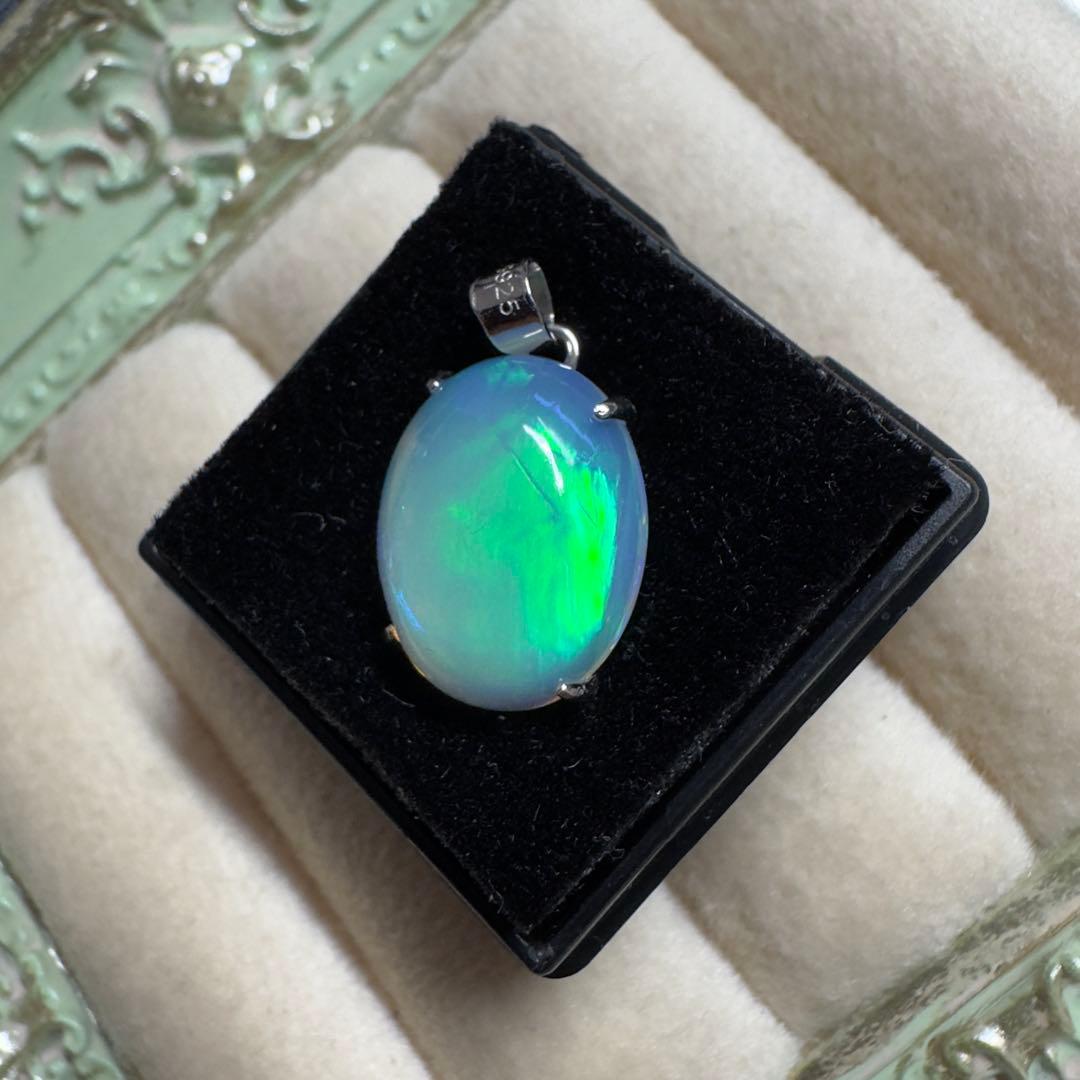 天然石エチオピアオパール　ペンダントトップハンドメイド　Silver925 69