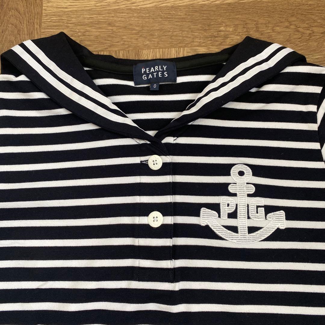 美品♡パーリーゲイツ♡ワンピース♡ボーダー♡ネイビー♡ホワイト♡マリン♡S