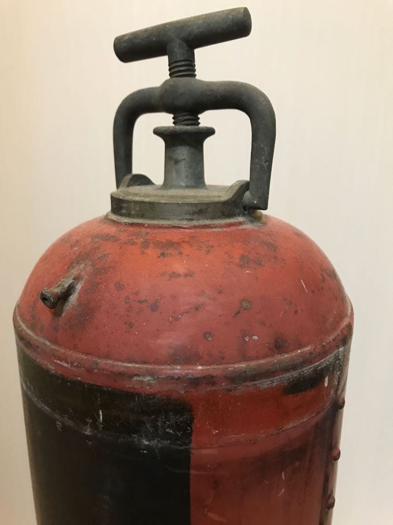 大正時代の古いツートンカラーの消火器◇アンティーク◇ビンテージ◇古道具◇古民具