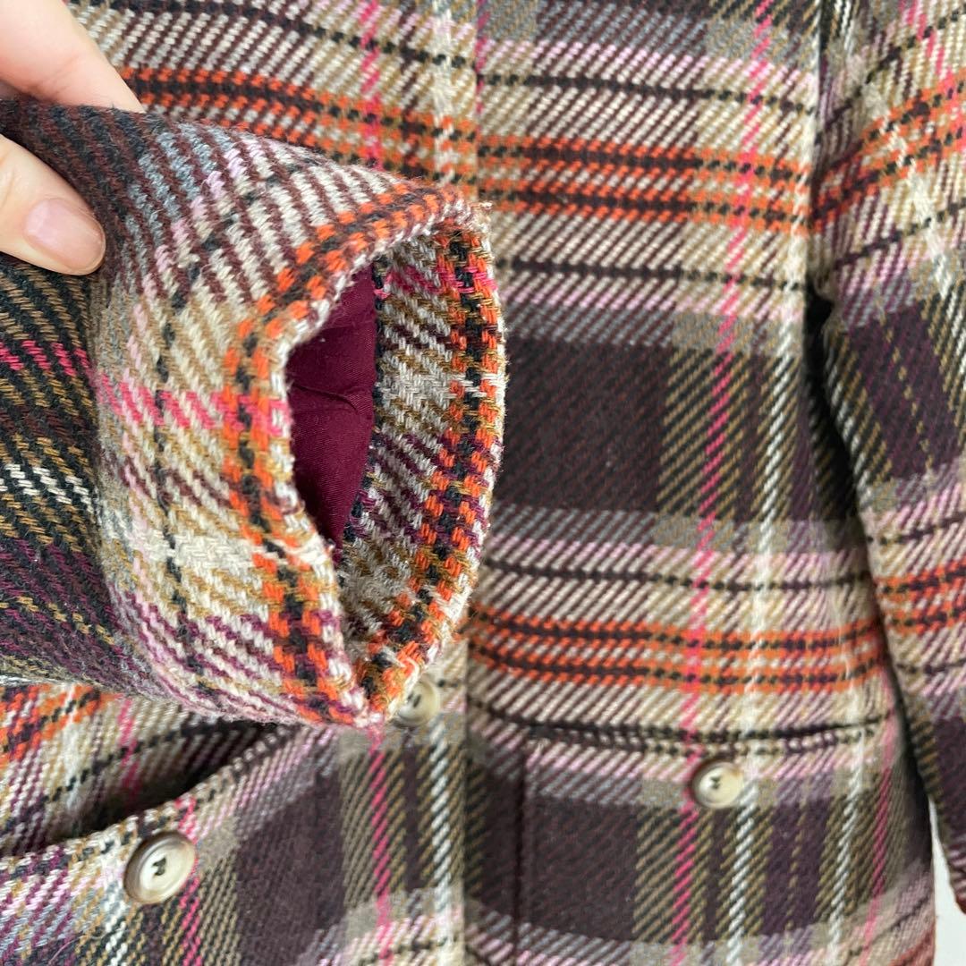 BONTON チェック柄コート 8y