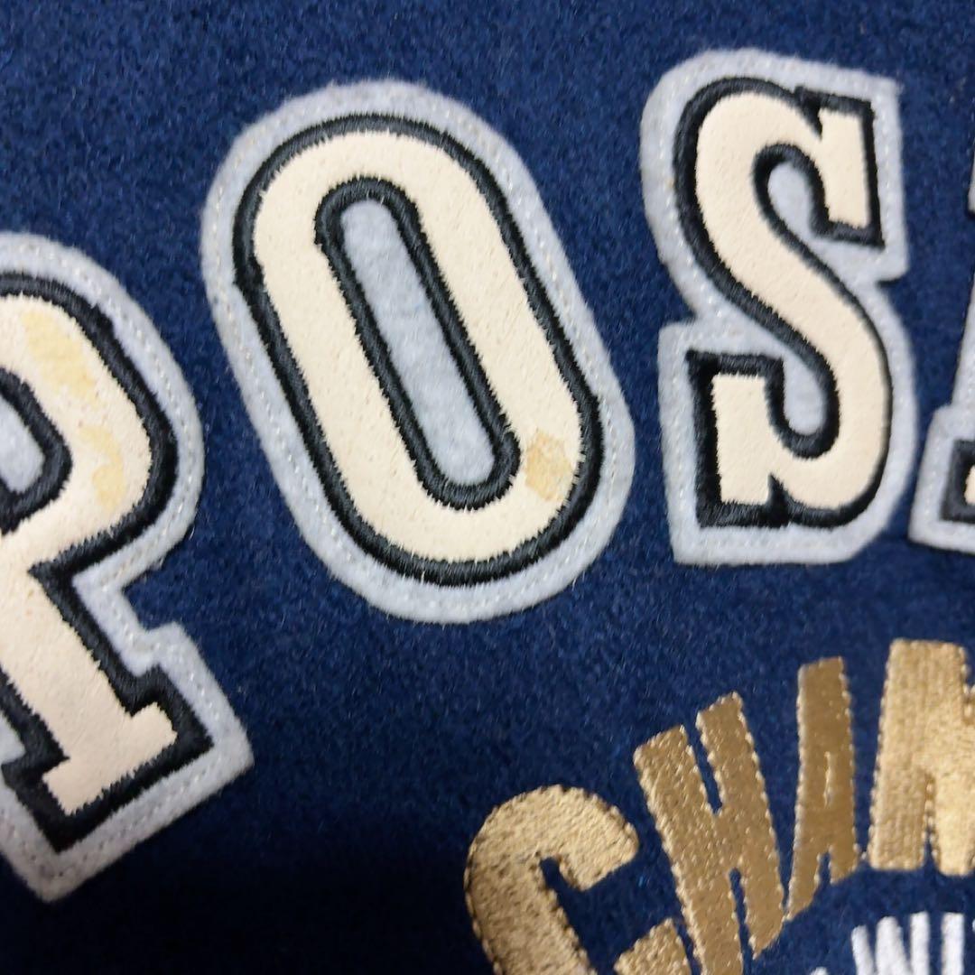 80‘S【POSH BOY】ポッシュボーイ スタジャン　袖牛革　刺繍　ワッペン