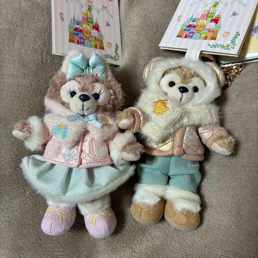 上海ディズニー 2025冬新作　ダッフィー シェリーメイ　ぬいぐるみキーホルダー