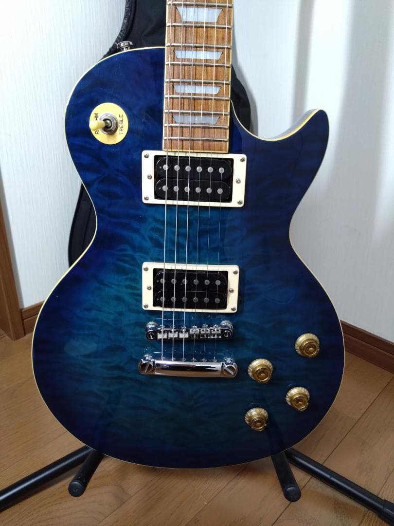 Barclay エレキギター ブルー 簡易ケース付き