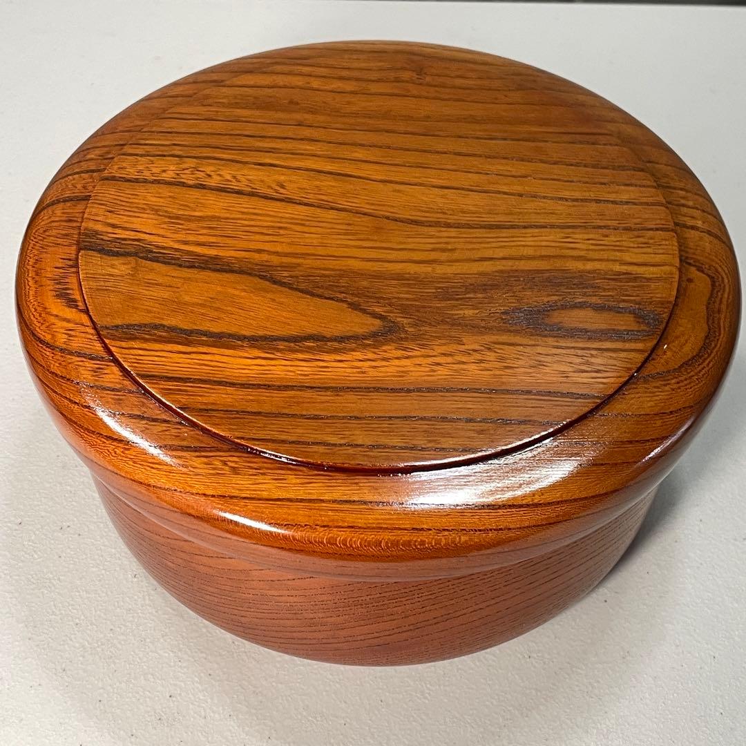 【美品・希少サイズ】小さい茶びつ 7寸｜φ21.5cm｜ 漆器 欅のくり抜き