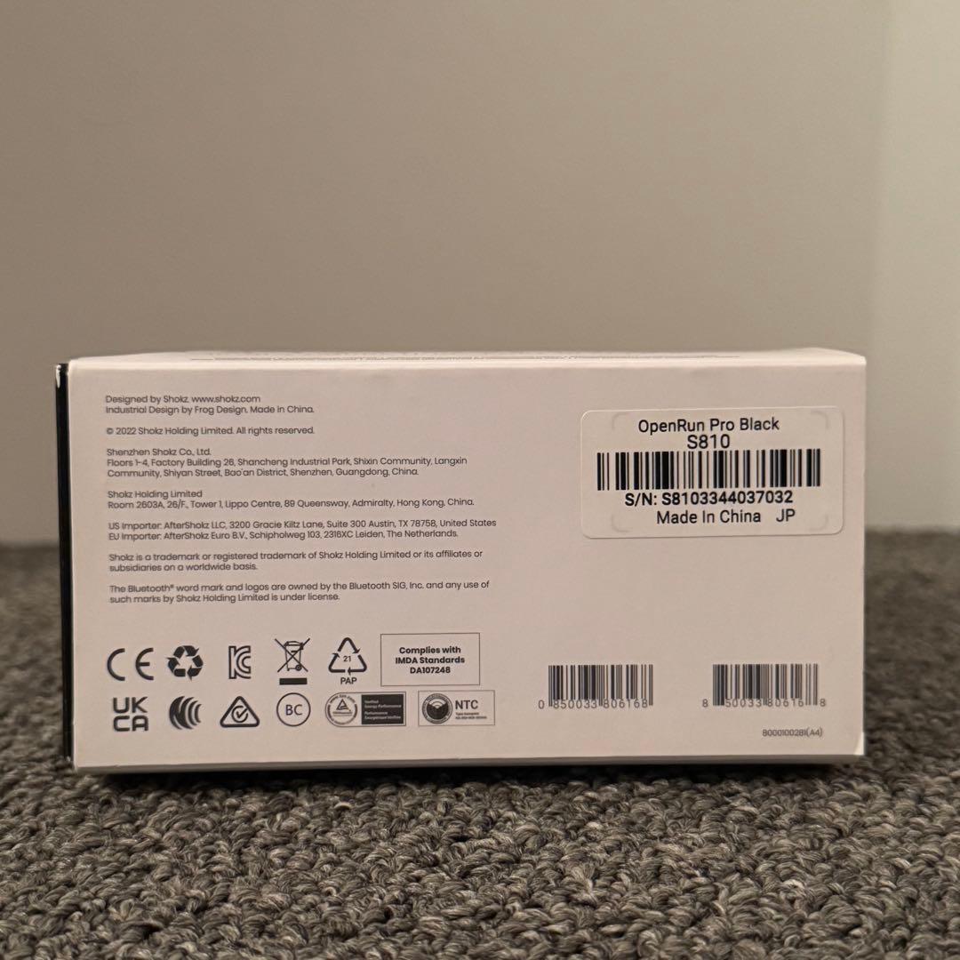 【美品】SHOKZ OPENRUN PRO ブラック S810 骨伝導