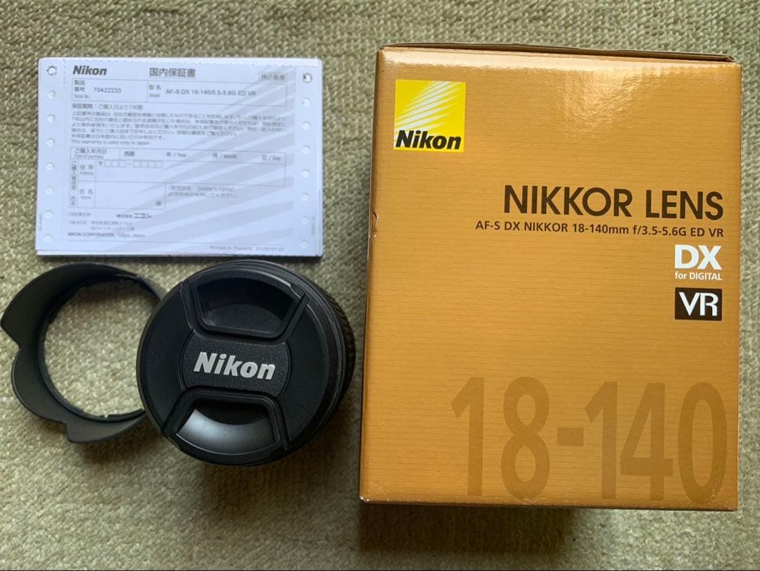 Nikon DX VR 18-140mmレンズ