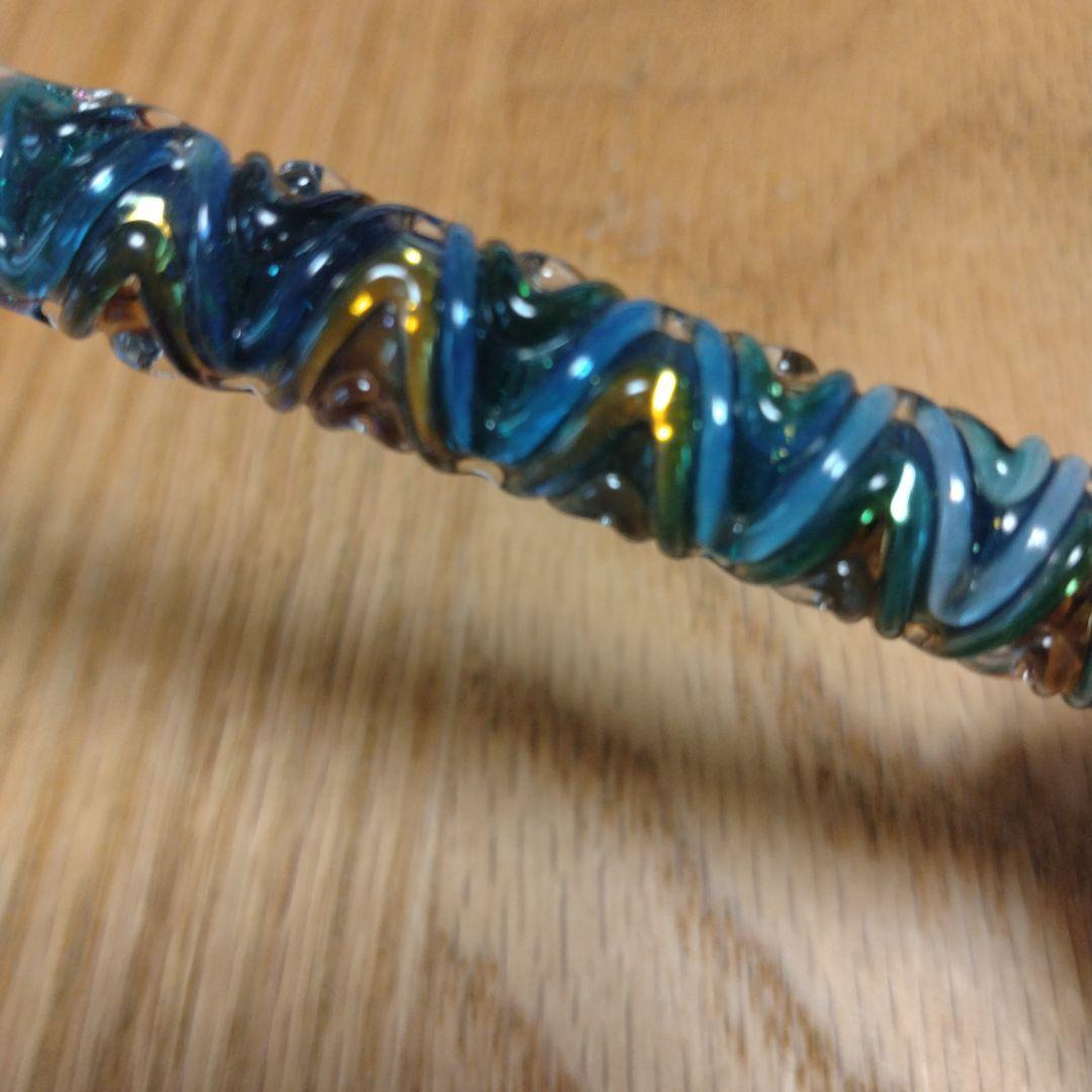 く*は様 川西硝子　ガラスペン　 さざなみ　レアカラー 【虹夜】